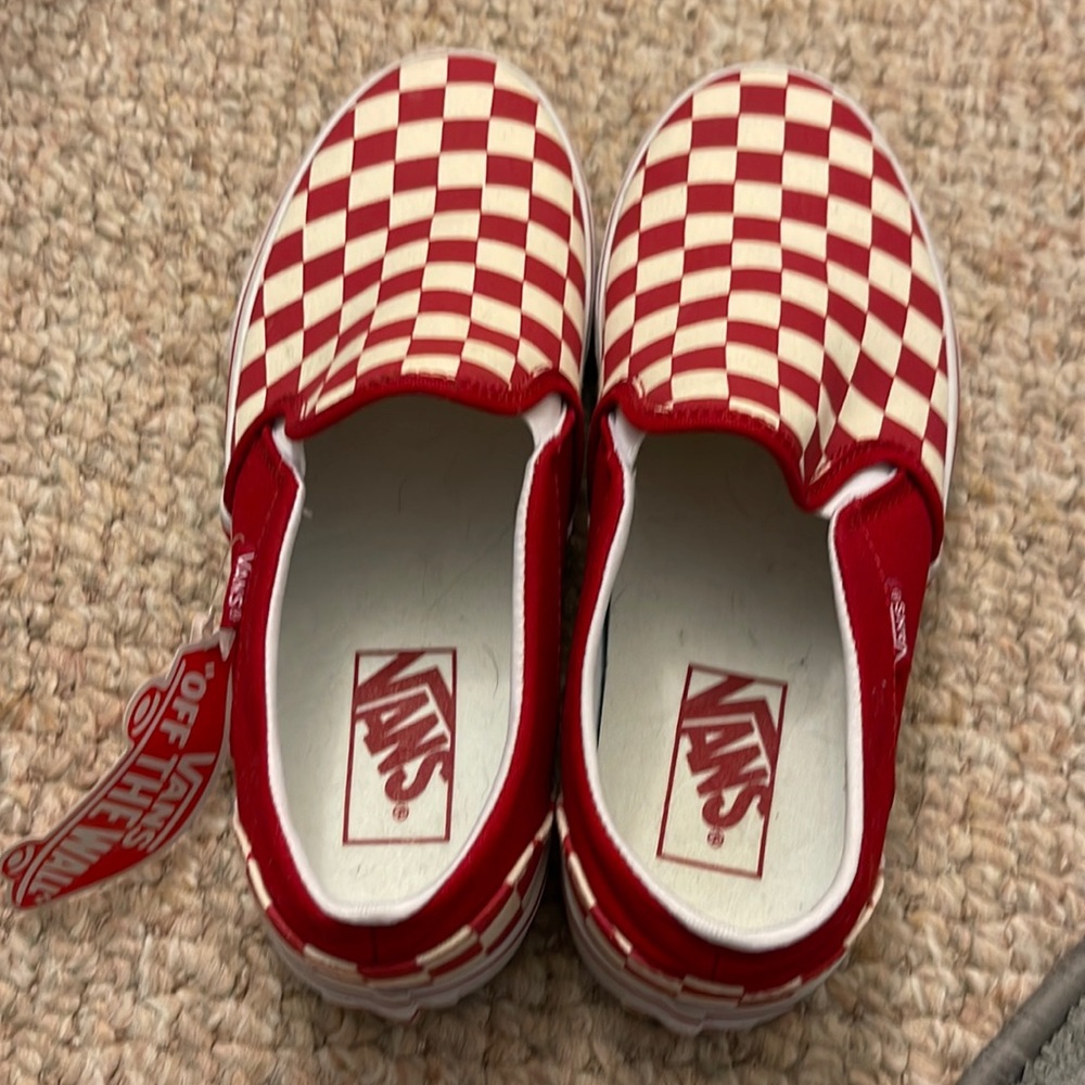 Red checker Vans NWT